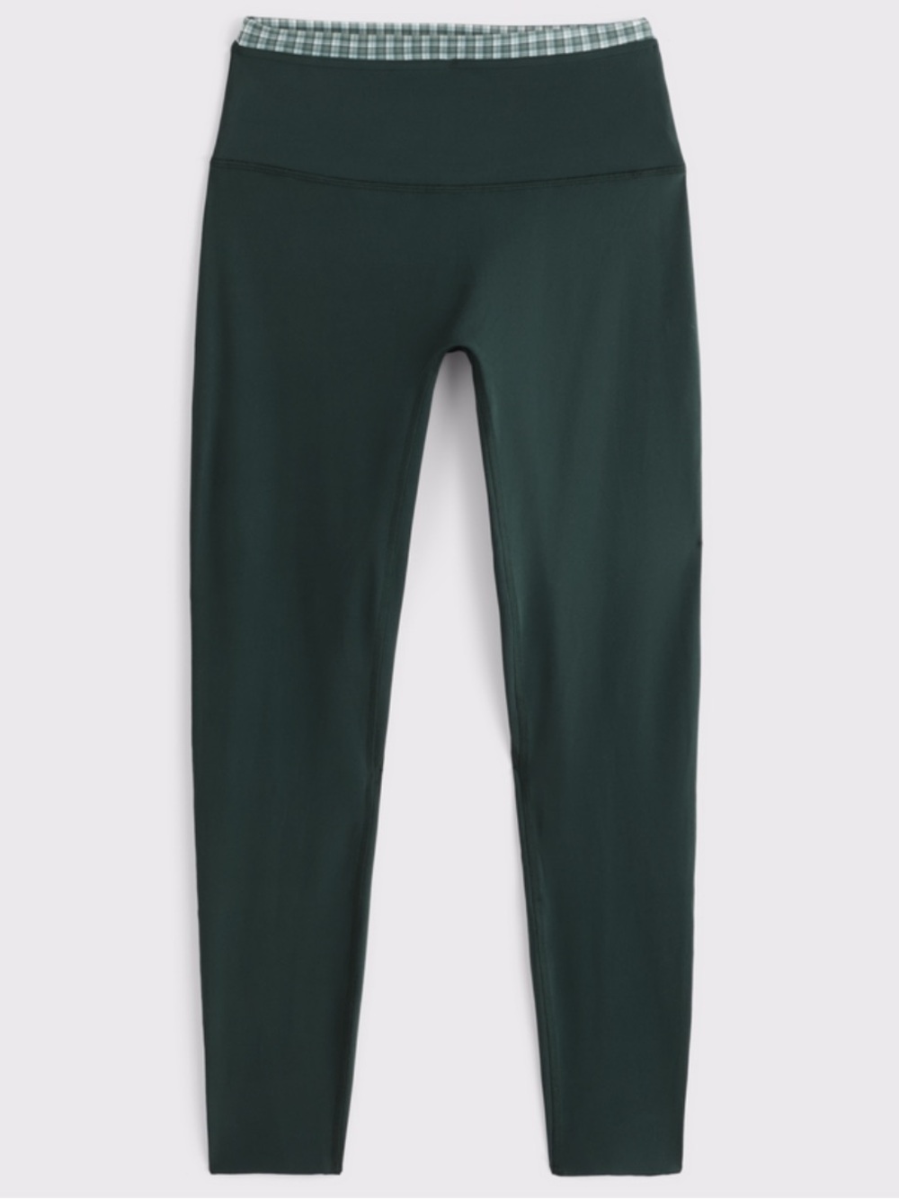 A&F YPB studioFLEX 7/8- Length Leggings in Dark Spruce Check Small